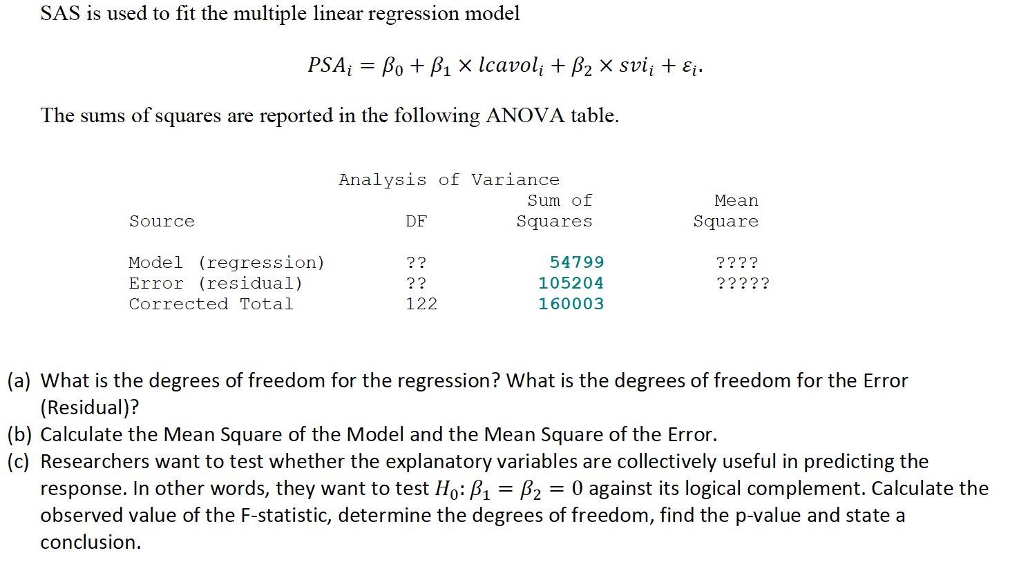 There was a study on the relationships between prostate specific antigen and