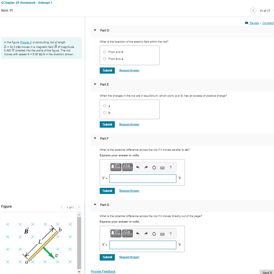 Provide Feedback Review | Constants Part A In the figure (Figure 1)