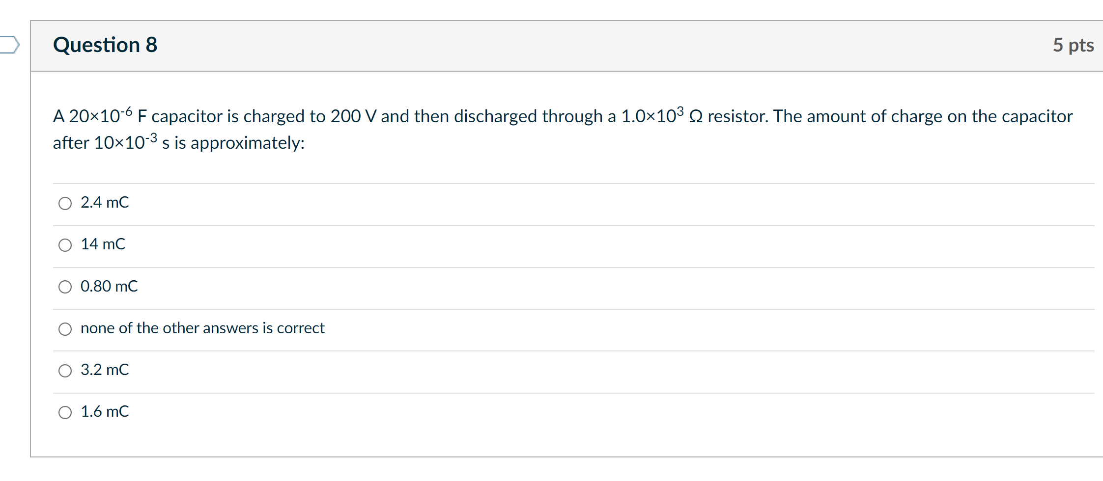 the answer Question 4 The resistance of a small bulb rated at