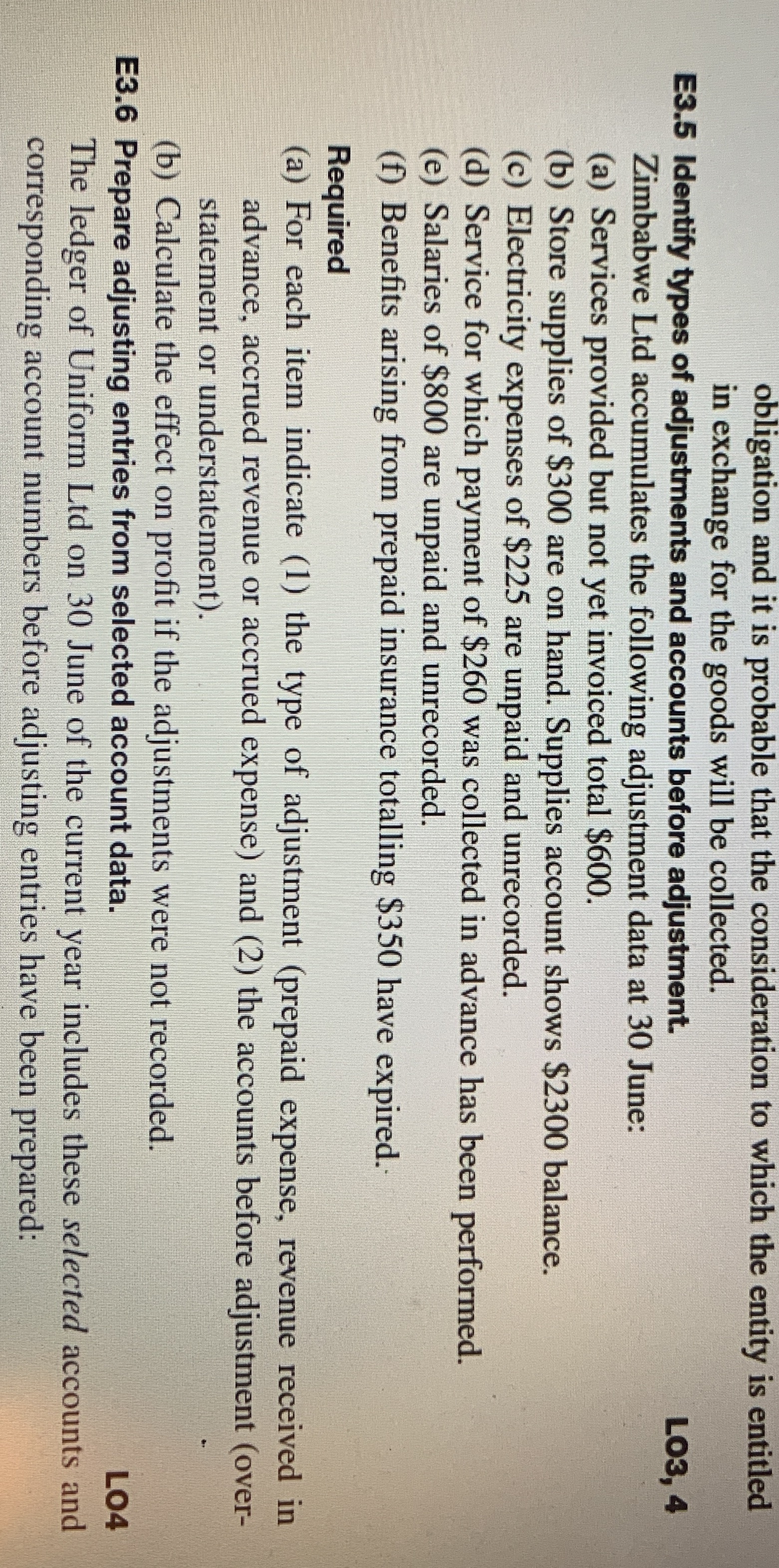 Please type the answer if possible obligation and it is probable that