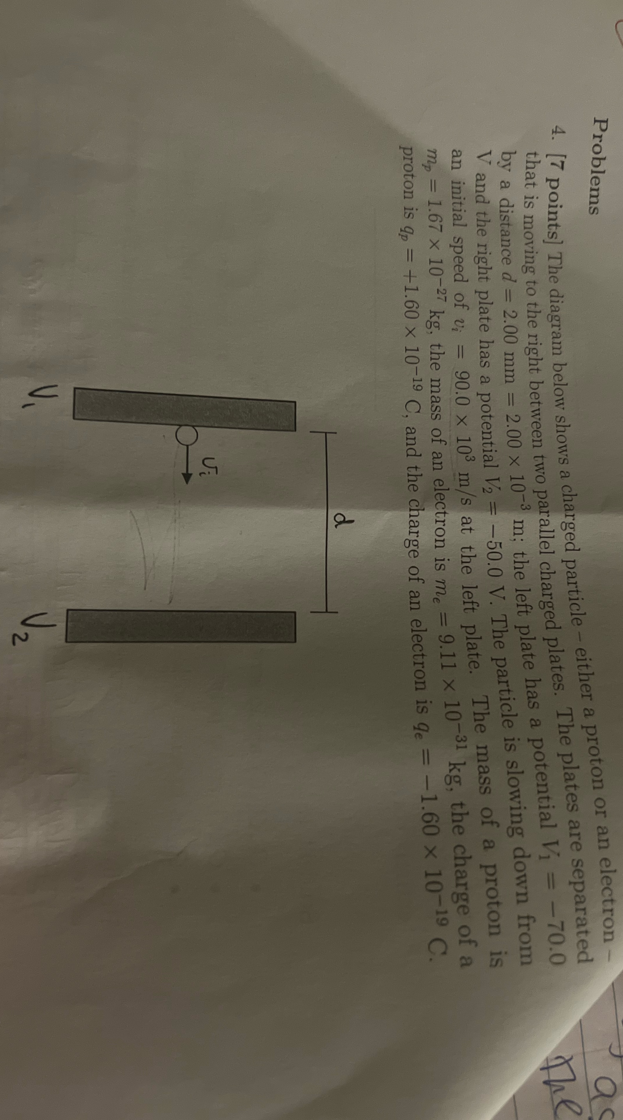 A) determine the numerical value for the particles speed, just as it