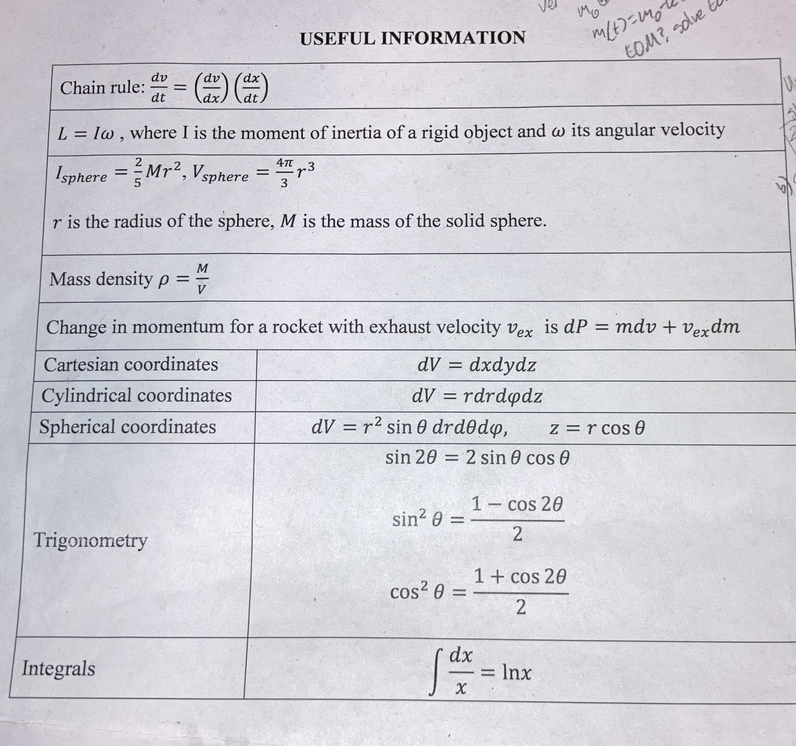 is the moment of inertia of a rigid object and w its