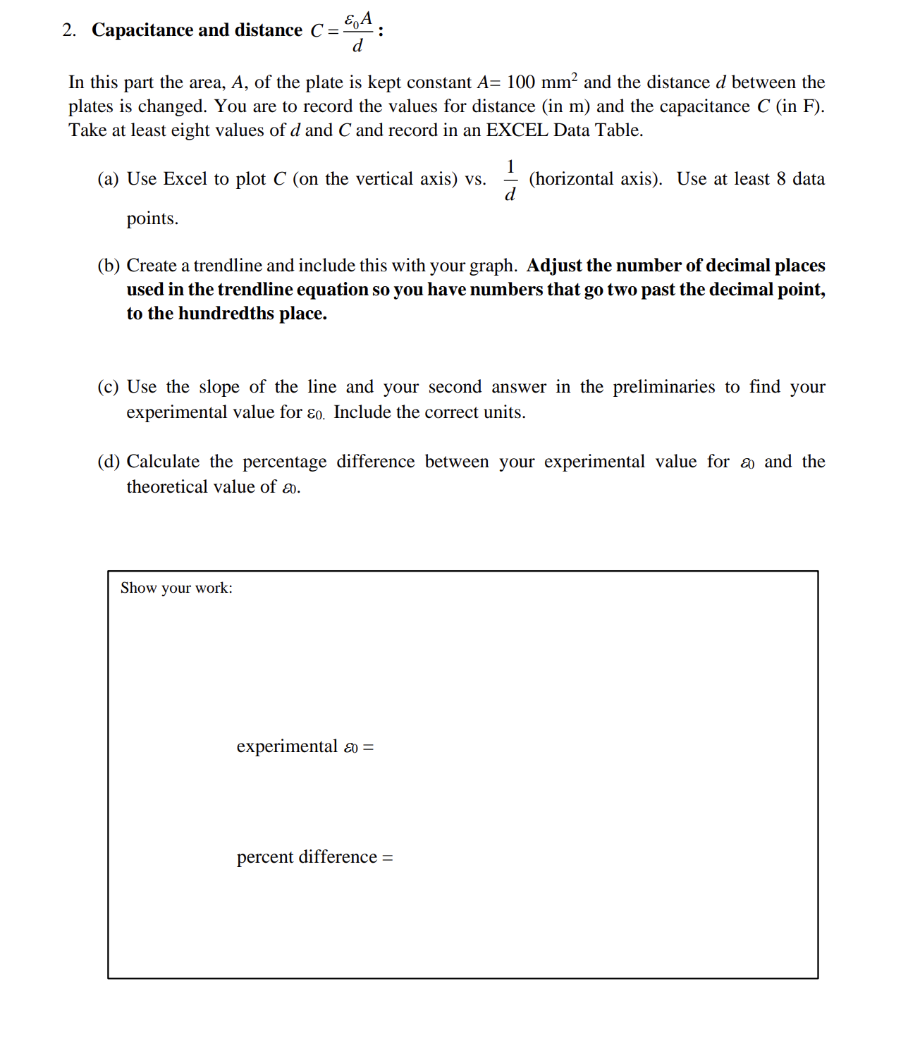 10'13 X 102 Plate Charges Capacitance-meter Charge -meterElectric Field Lines -O- Meters