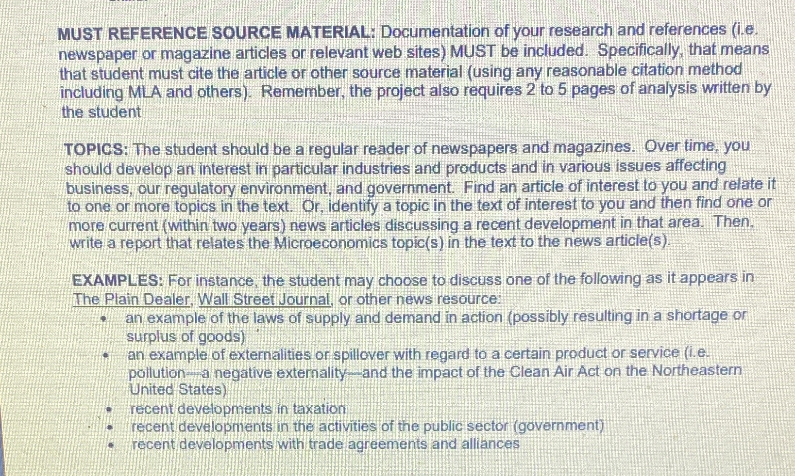 I need the tutors help with this assignment DESCRIPTION: Microeconomics is