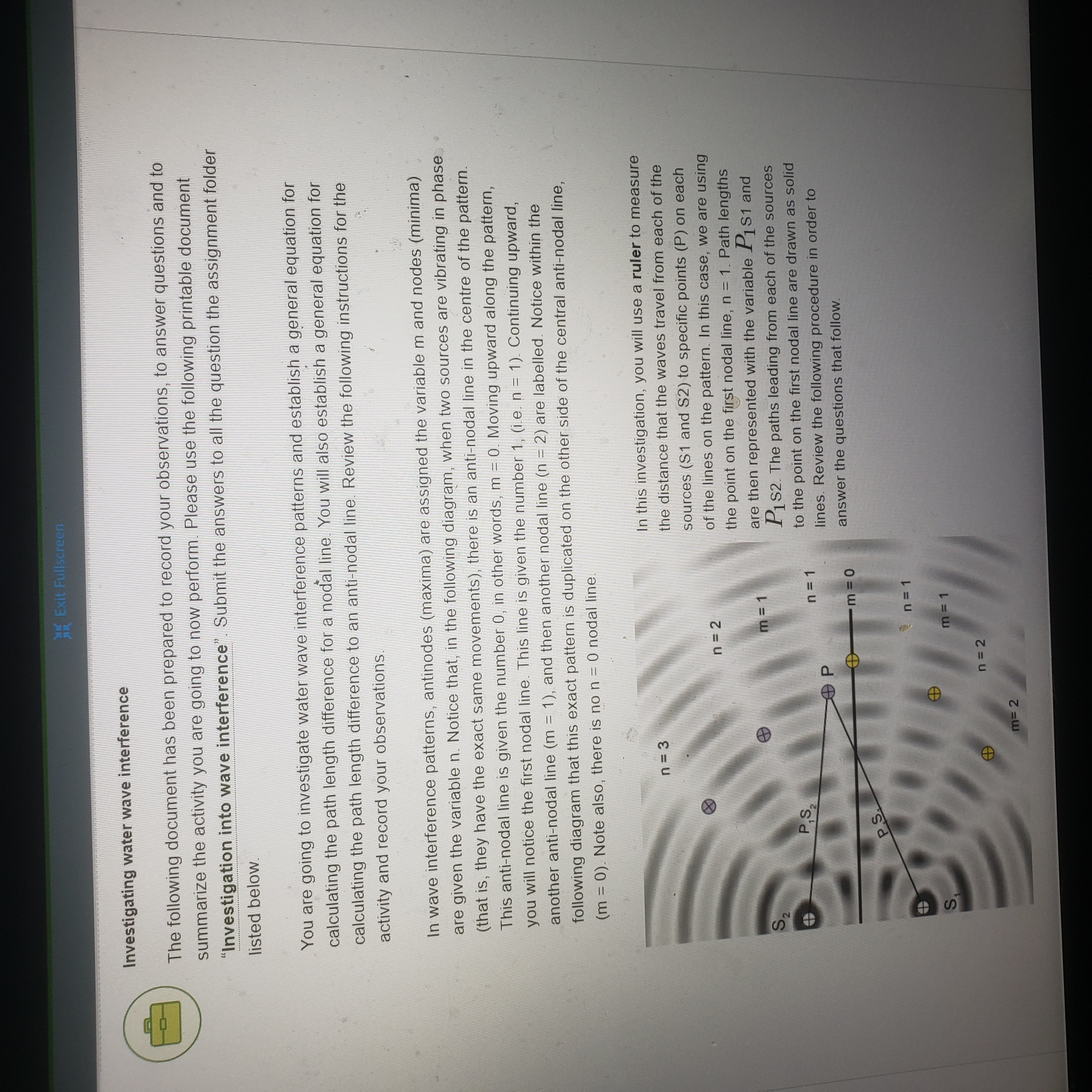 to take your measurements from. Procedure: 1. Using a ruler, measure and