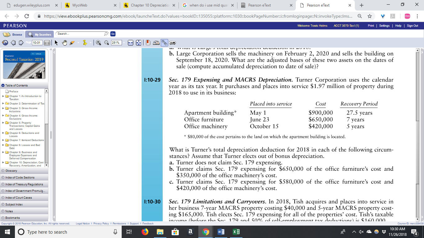  edugen.wileyplus.com WyoWeb Chapter 10 Depreciation X when do i use mid