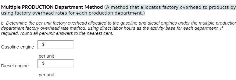  Multiple PRODUCTION Department Method [A method that allocates factory:r overhead to