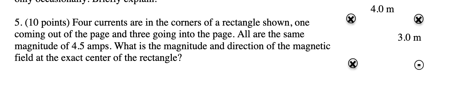 of a rectangle shown, one coming out of the page and three