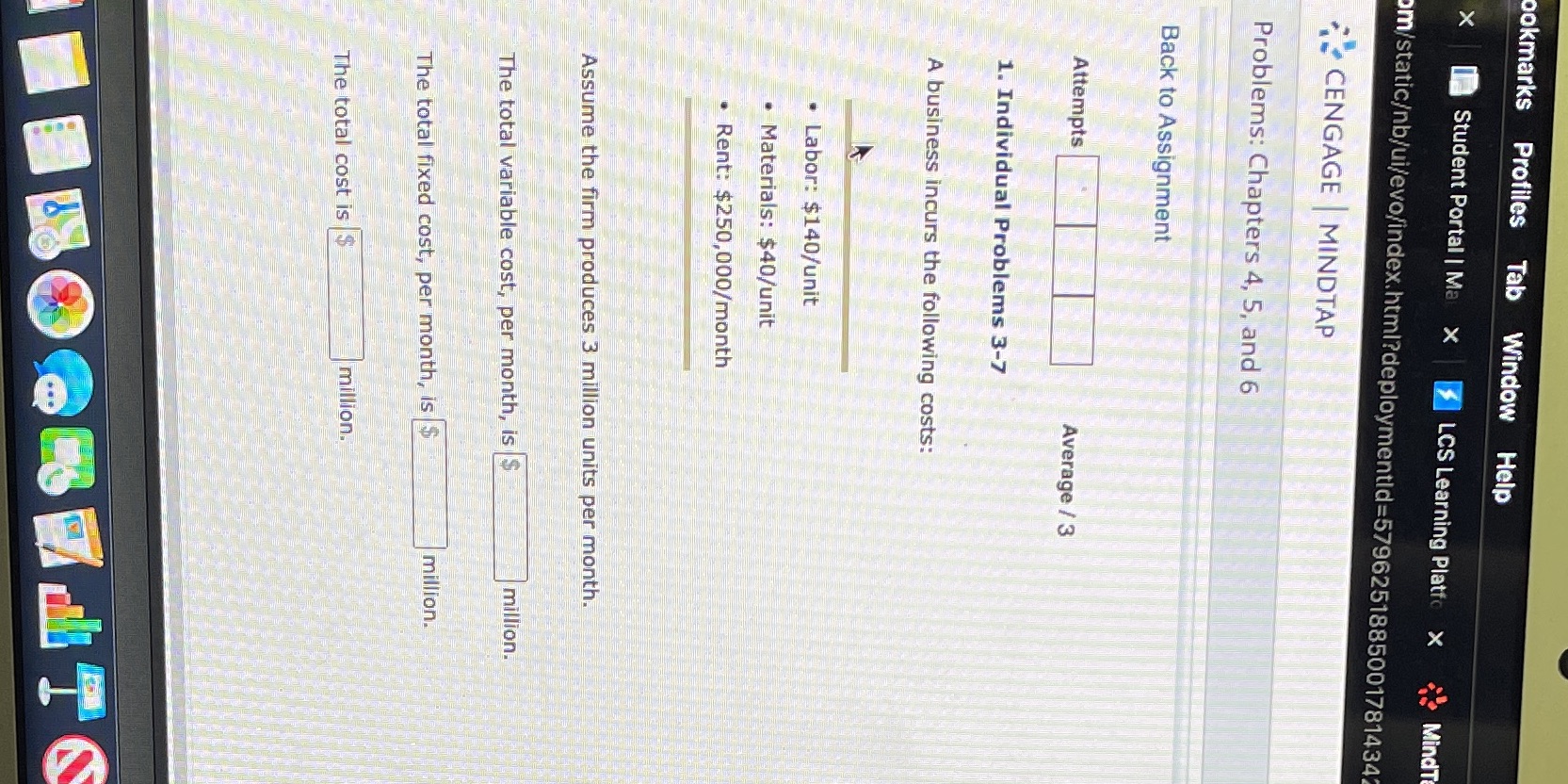 Problem solving ookmarks Profiles Tab Window Help X Student Portal | Ma