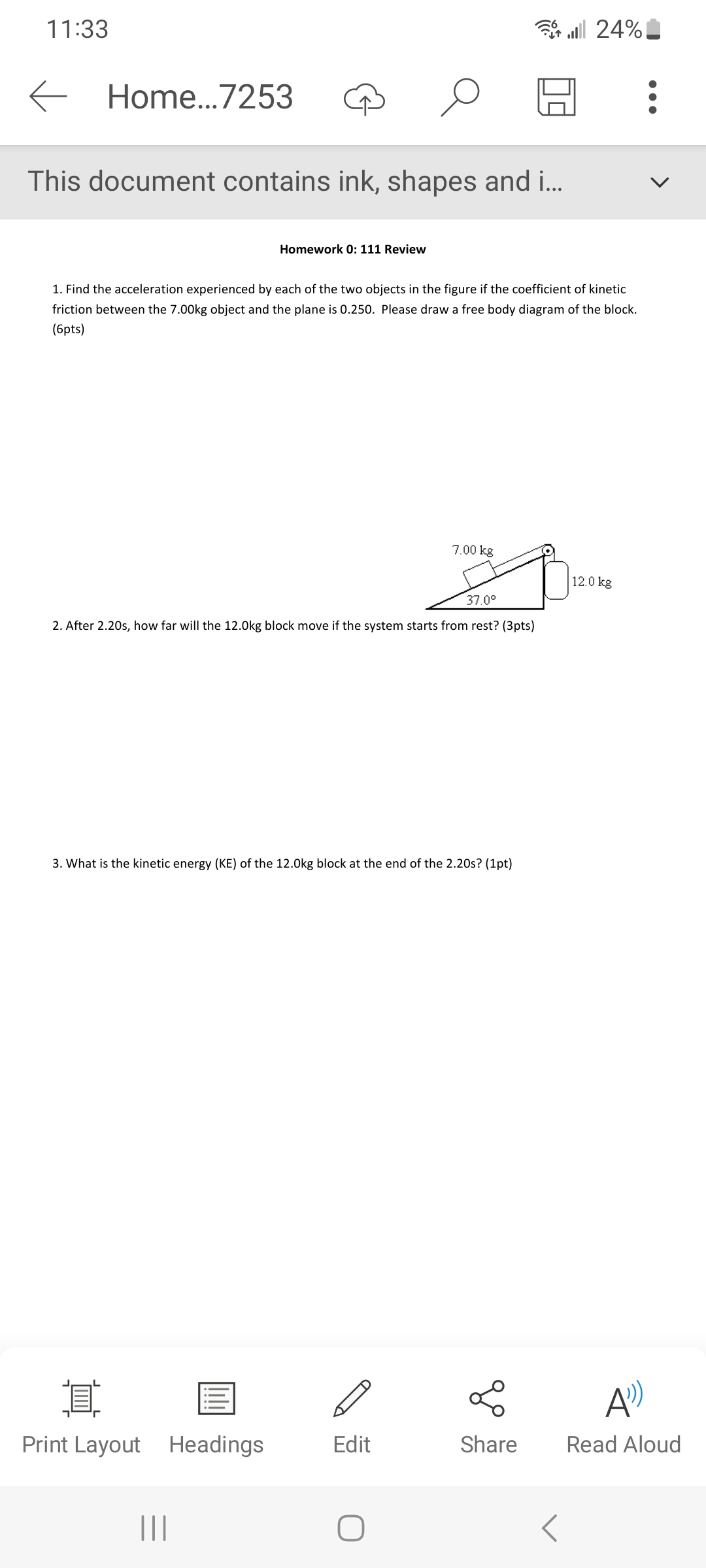 ink, shapes and i... v Homework 0: 111 Review 1. Find the