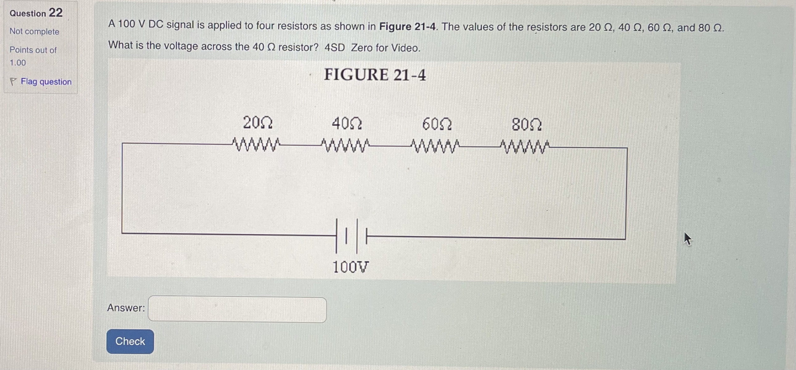 current in this circuit is 2 A, what is the value of