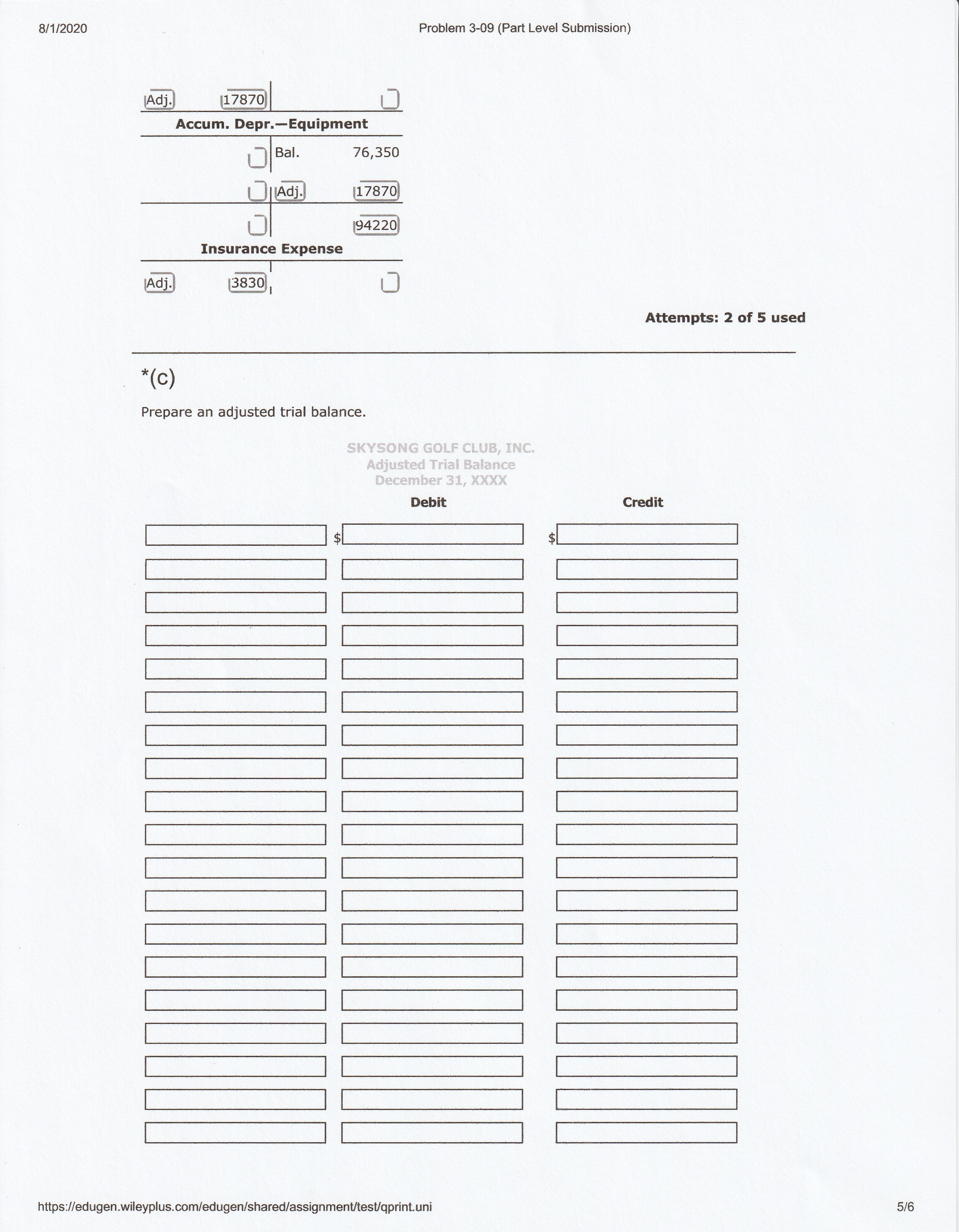Cl Maintenance and Repairs Expense __._._____.__._.l____ ieFLI @. Cl Accum. Depr.--Equipment ClueLi