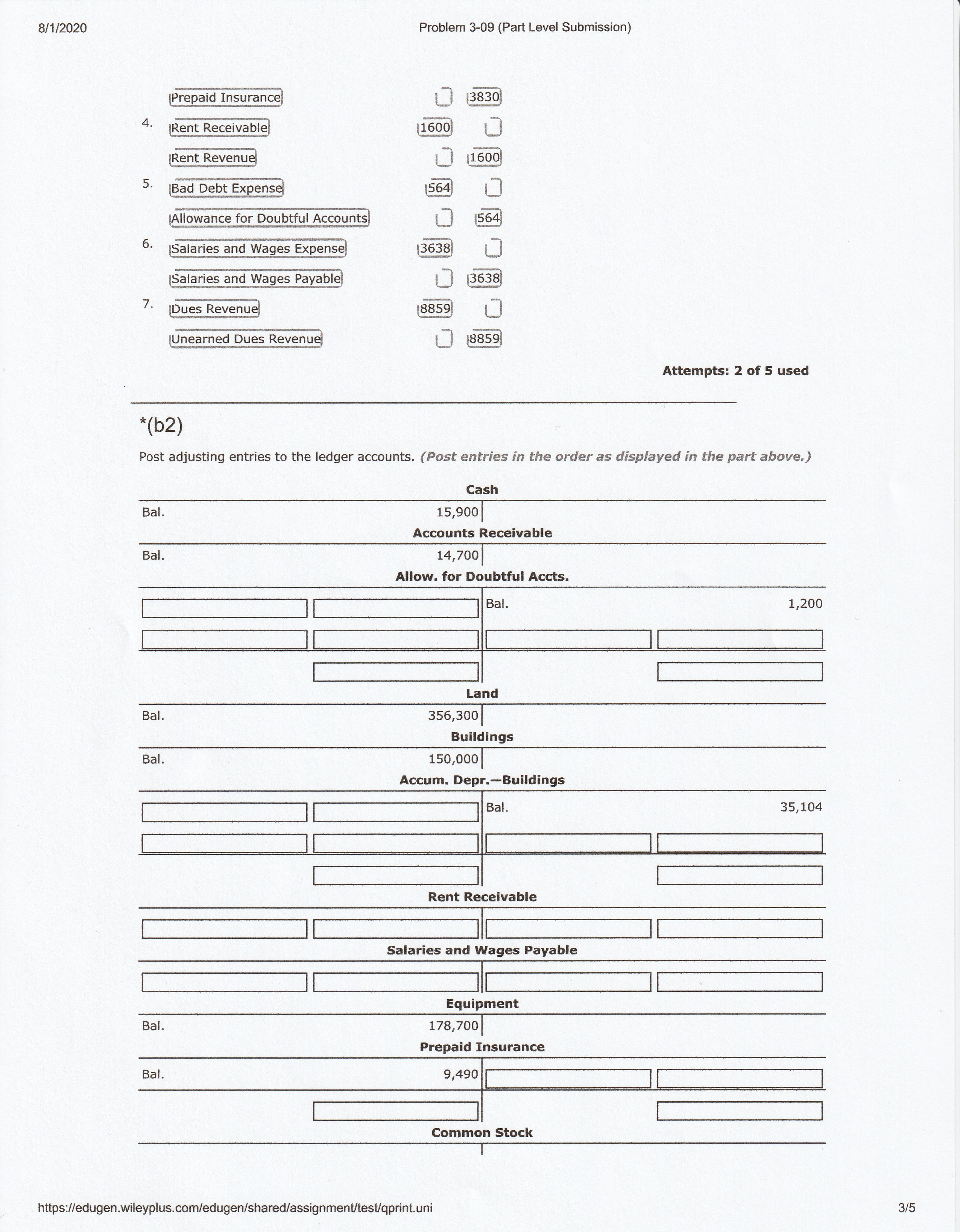 ( Credit account titles are automatically indented when amount is entered. Do
