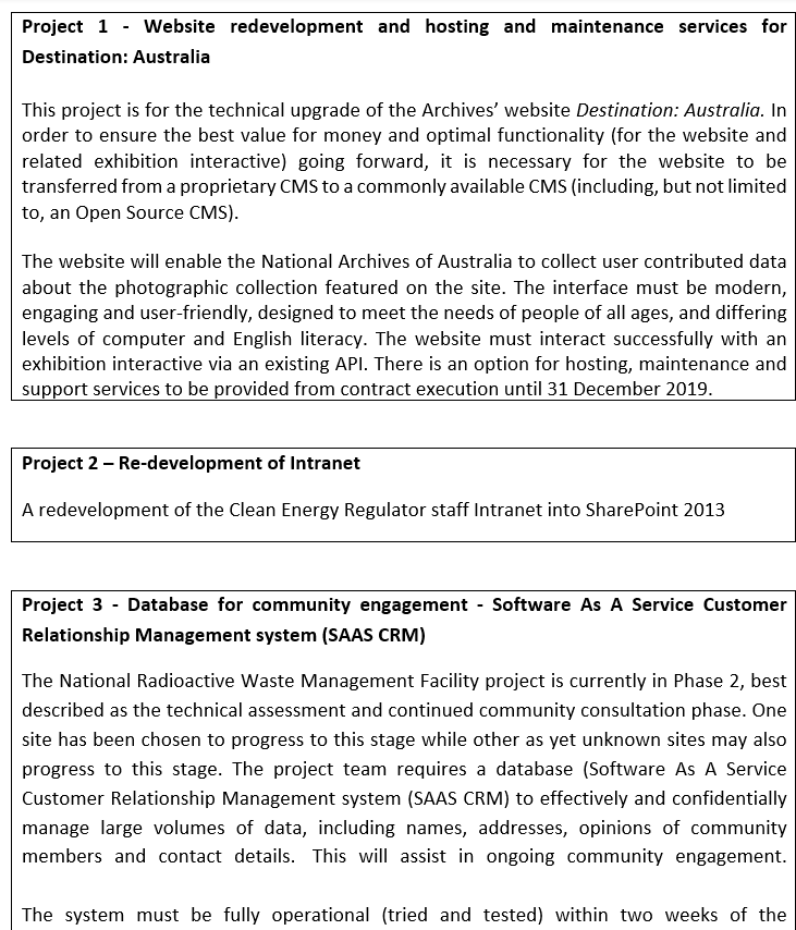 Project 1 - Website redevelopment and hosting and maintenance services for