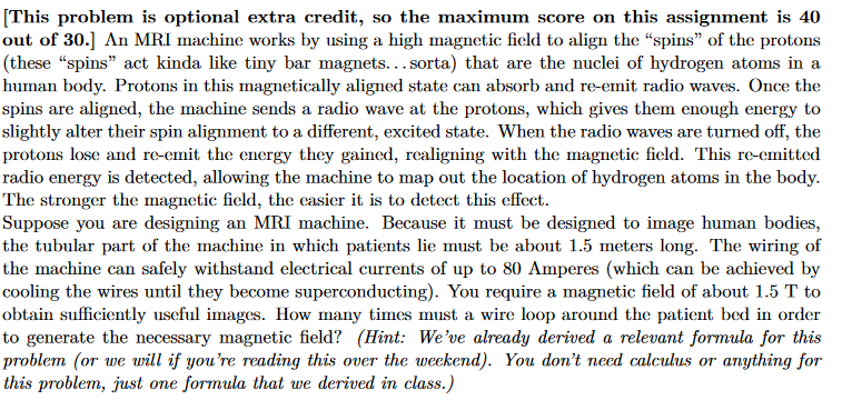 [This problem is optional extra credit, so the maximum score on