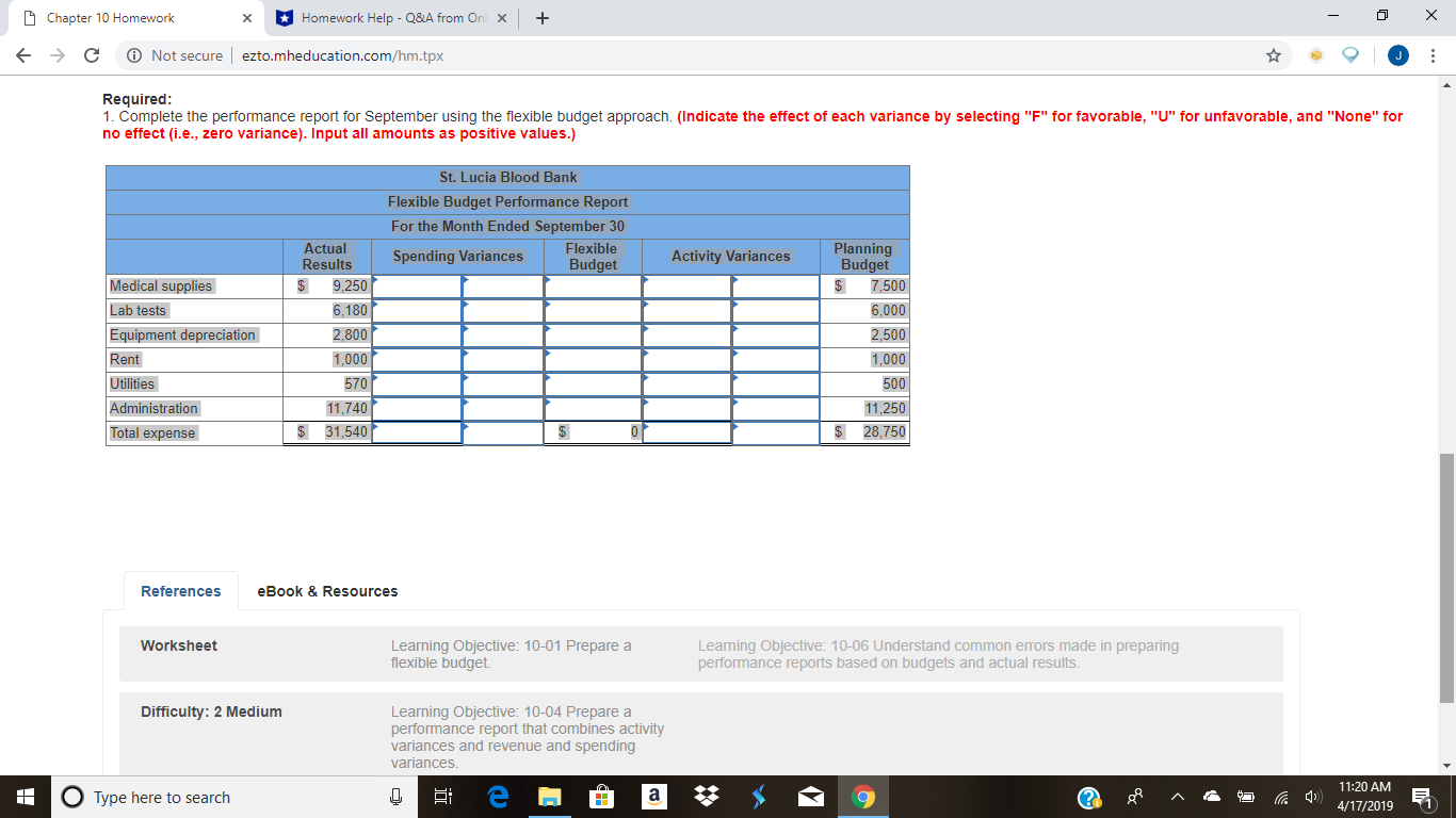  I need help with flexible budgeting. Please help me 1. Complete
