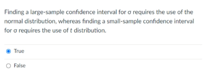for o requires the use of the normal distribution, whereas finding a