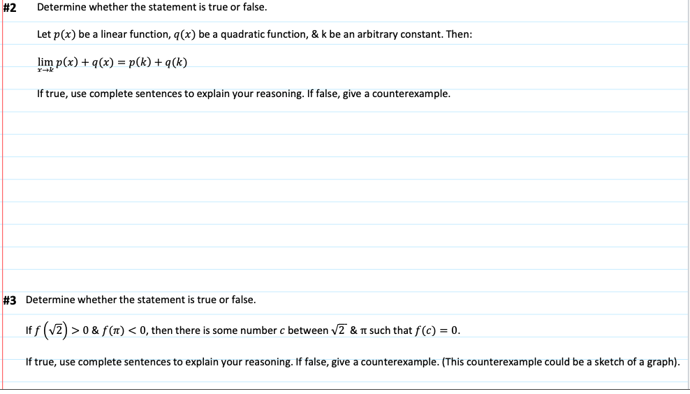 Hi I need clear answer with these please #2 Determine whether the