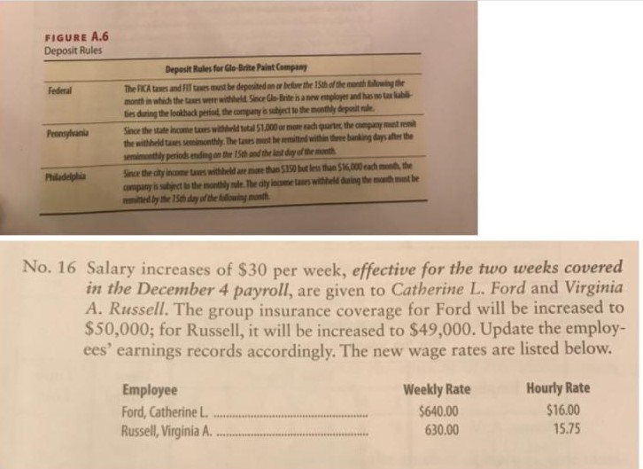 2019 Bleg/Toland 29th Edition 7-12 Project Audit Test DECEMBER 4 PAYROLL: (As