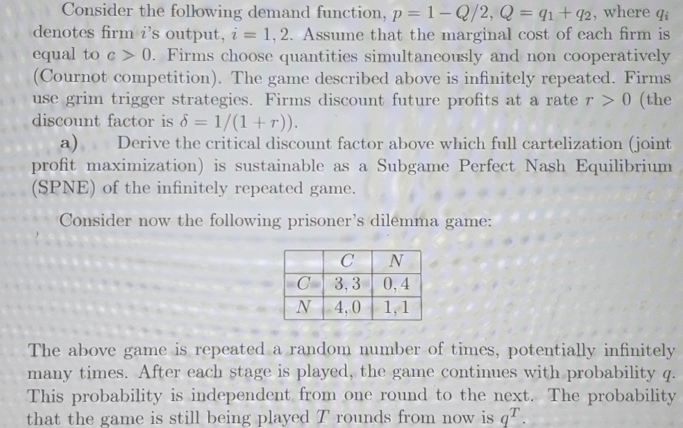 Consider the following demand function, p = 1 -Q/2, Q =