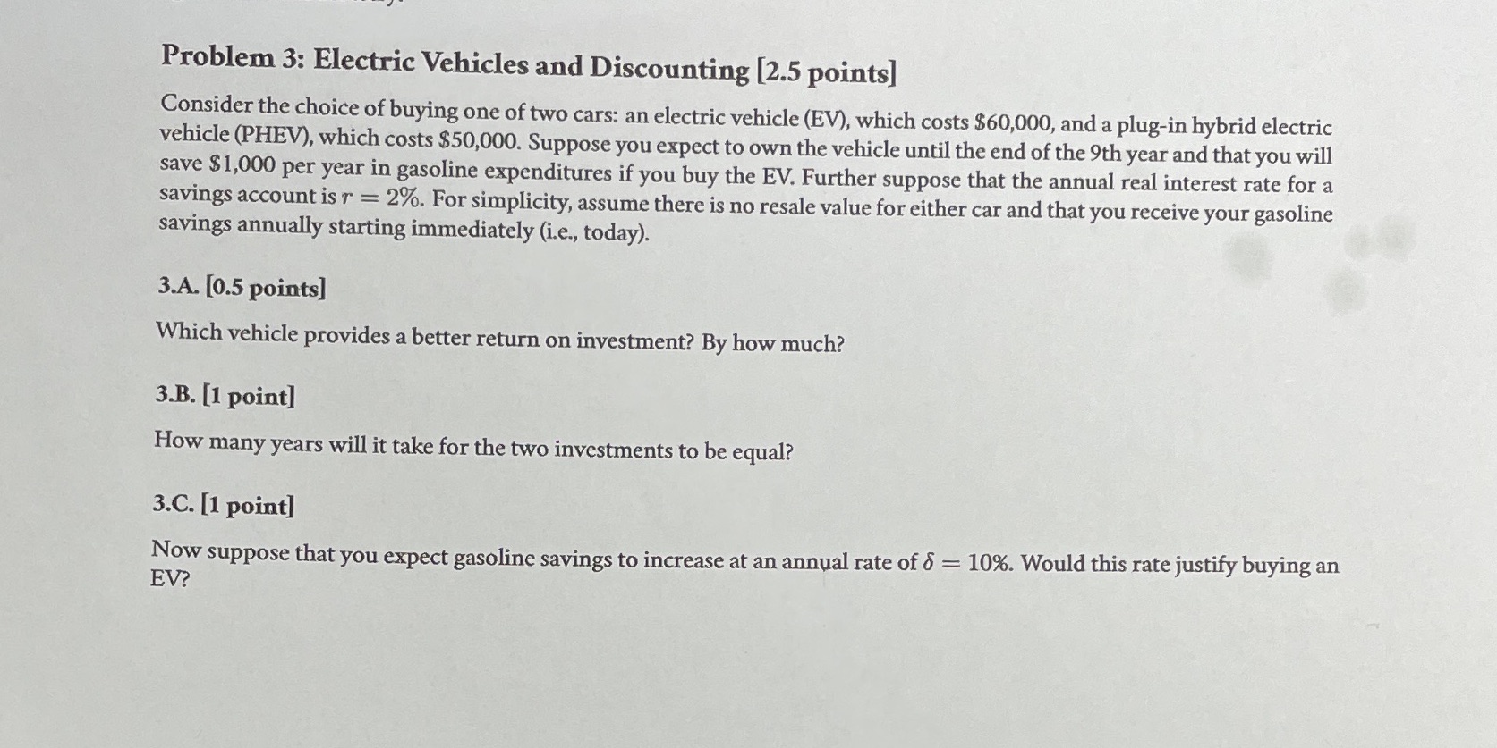 I need solution for Problem 3. Thank you ! Problem 3: Electric