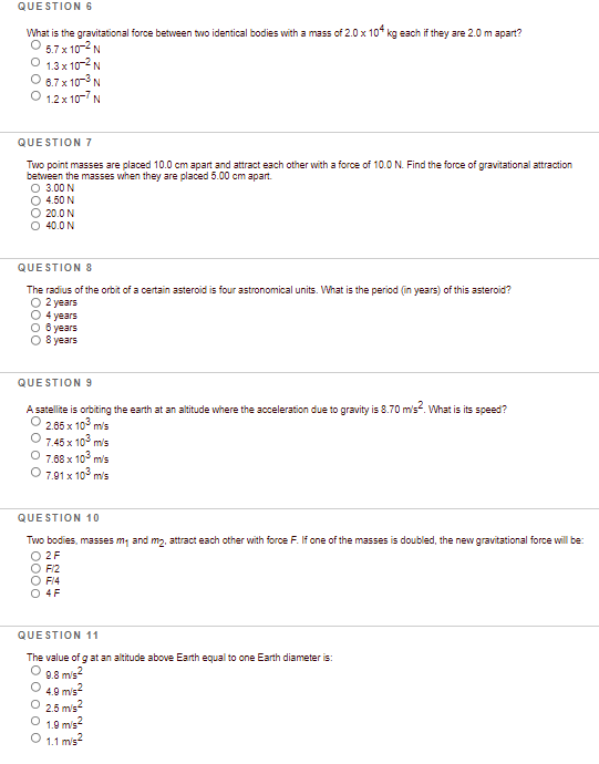 Two masses are precisely 1 m apart from each other. The gravitational