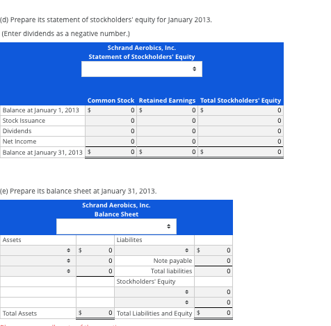 Transactions Using the Financial Statement Effects Template and Preparing Financial StatementsSchrand Aerobics,