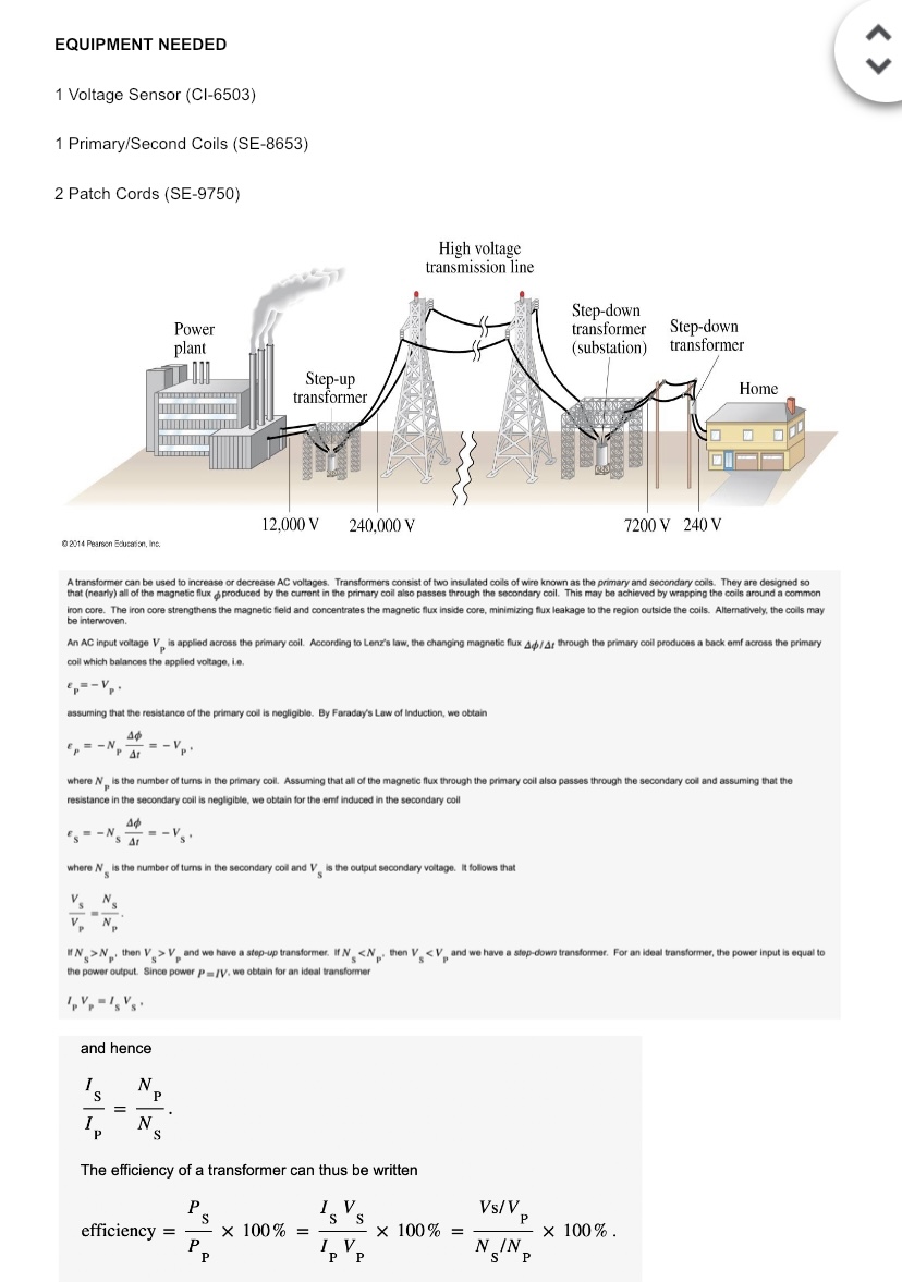 without core (inner primary, outer secondary): VP = 0.200 V, VS =