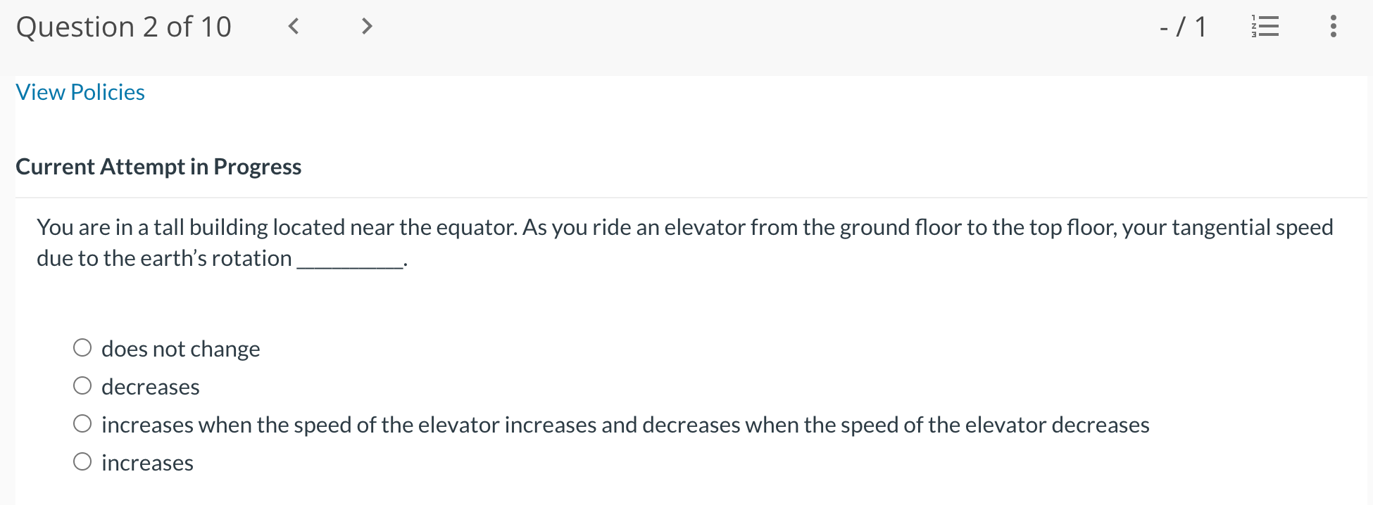 Progress A rotating object has an angular acceleration of a = 0