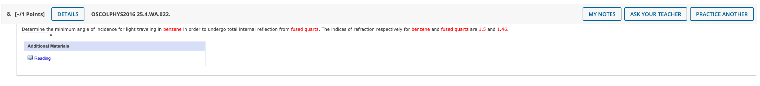 of incidence (01; and 02;) and reflection (1, and 02r) for light