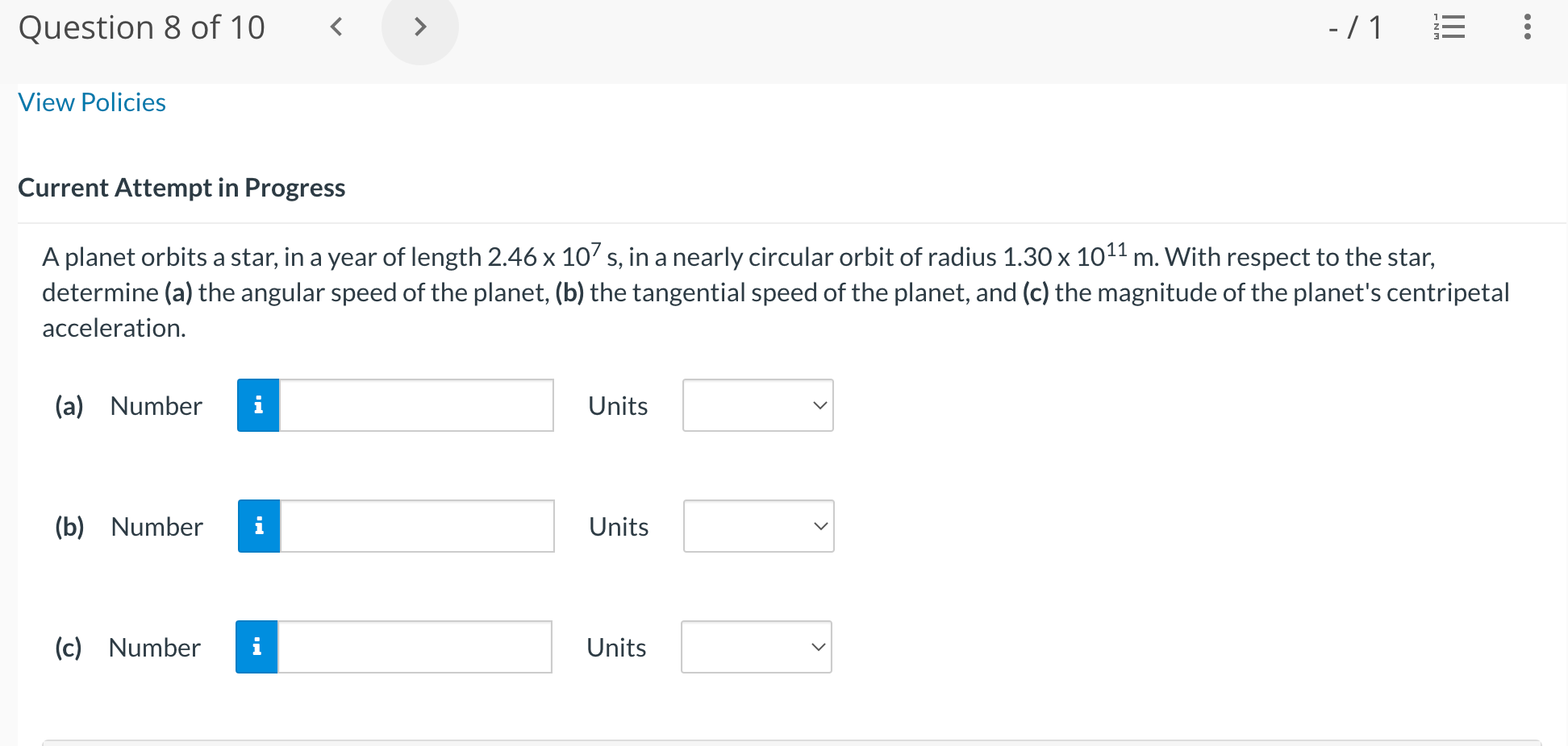 average angular velocity of 360 rev/min (assumed constant) on its way to