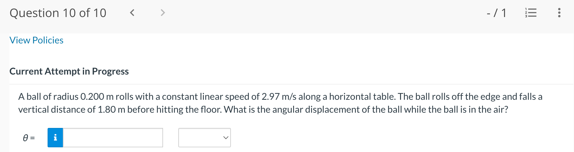 radians) as it travels from the pitcher to the catcher? Number n