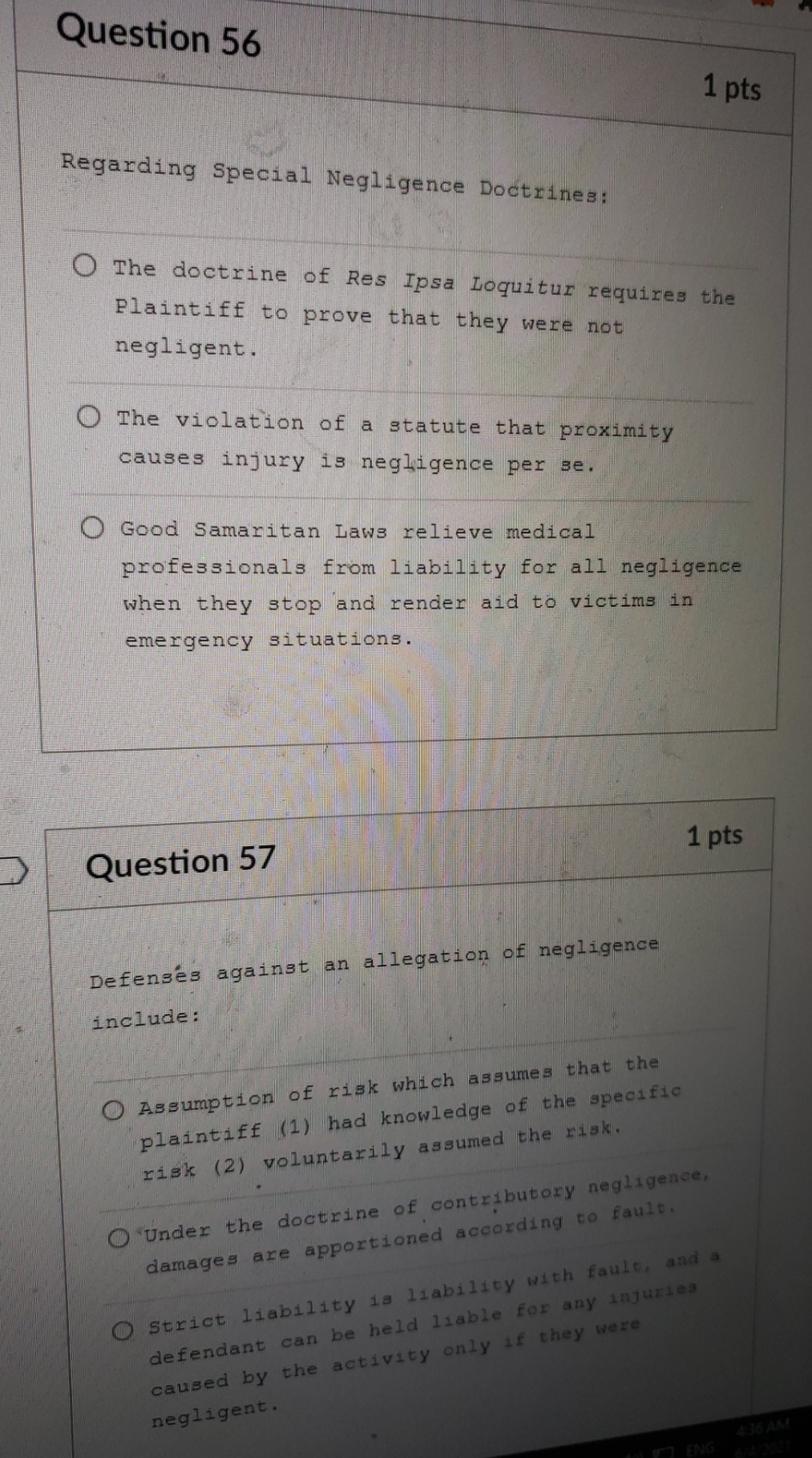 help quick pls I'll upvote and rate Question 56 1 pts Regarding