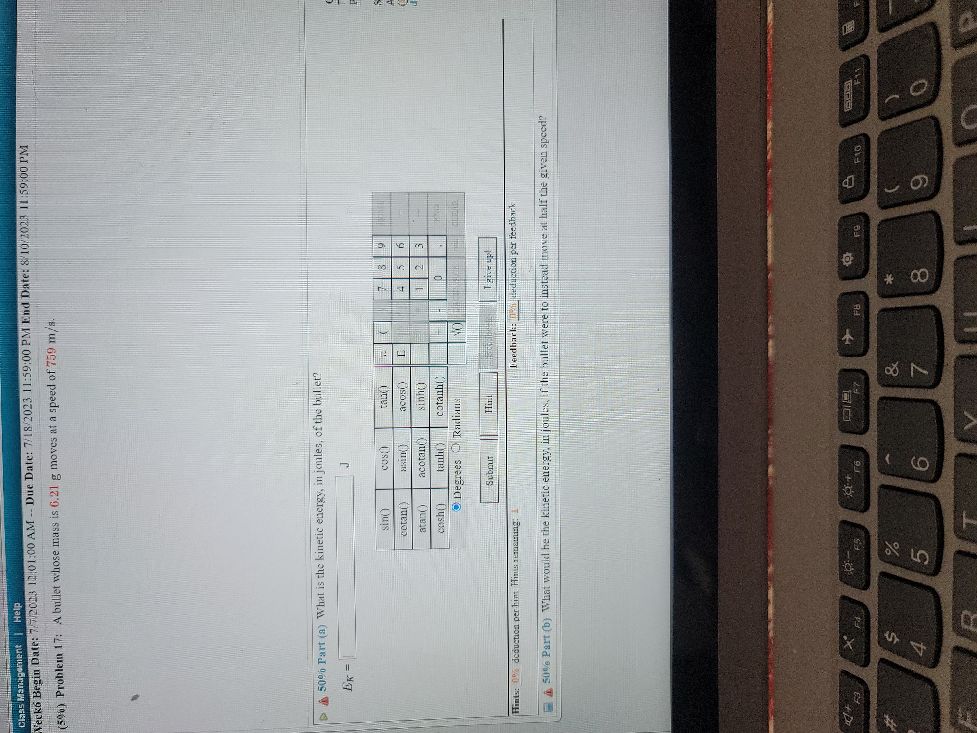 Deductions 0% Potential 100% B LY ( ) 7 8 9 HOME