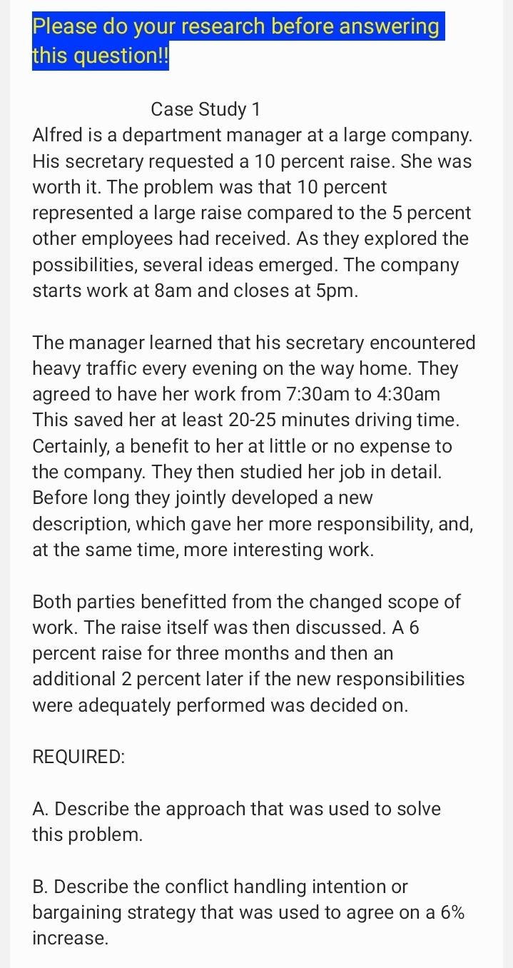 a department manager at a large company. His secretary requested a 10