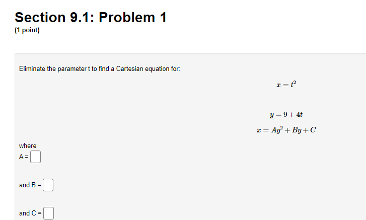 2sind, y = 2cos0, 0505x The curve is (part of ) a
