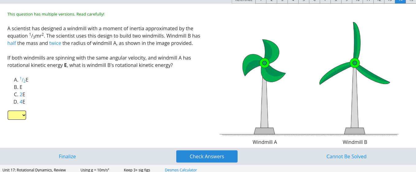  This question has multiple versions. Read carefully! A scientist has designed