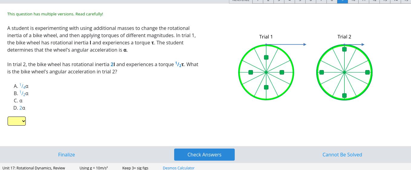 angular velocity, and windmill A has rotational kinetic energy E, what is