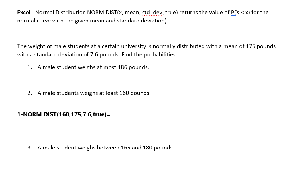 value of ax x) for the normal curve with the given mean