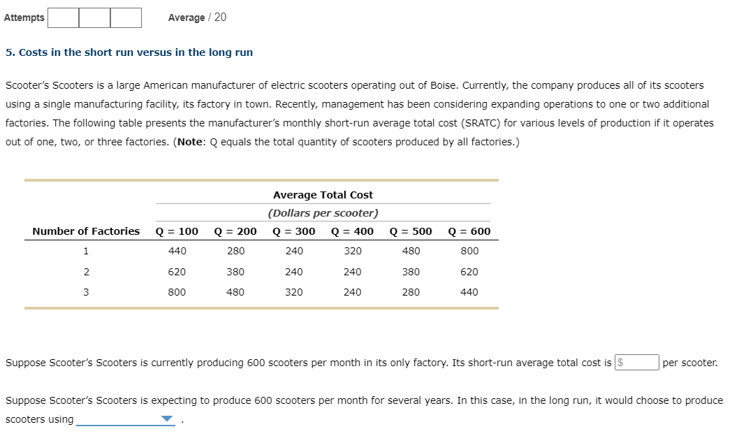 exhibits economies of scale, constant returns to scale, or diseconomies of scale