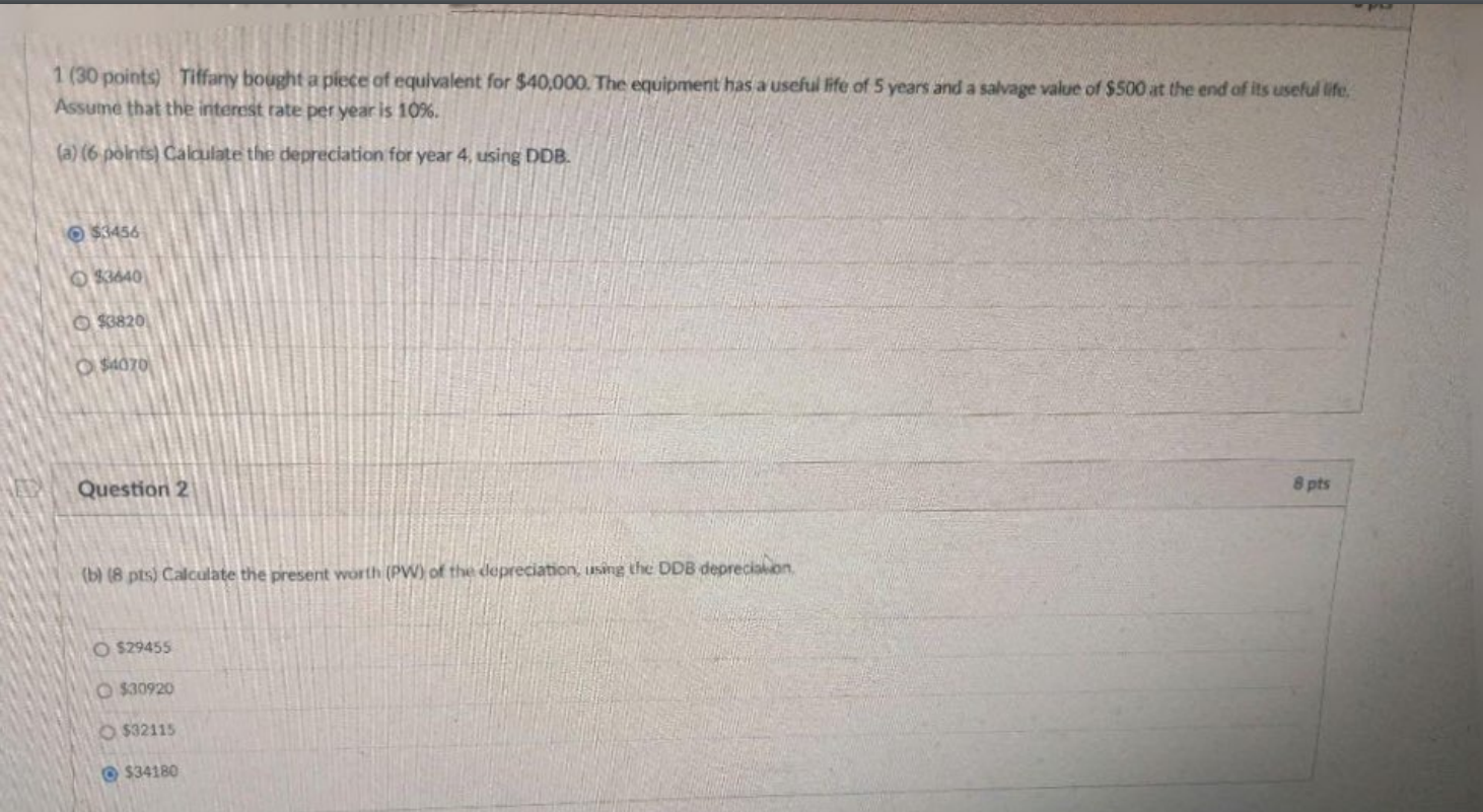 bit stuck 1 (30 points) Tiffany bought a piece of equivalent for
