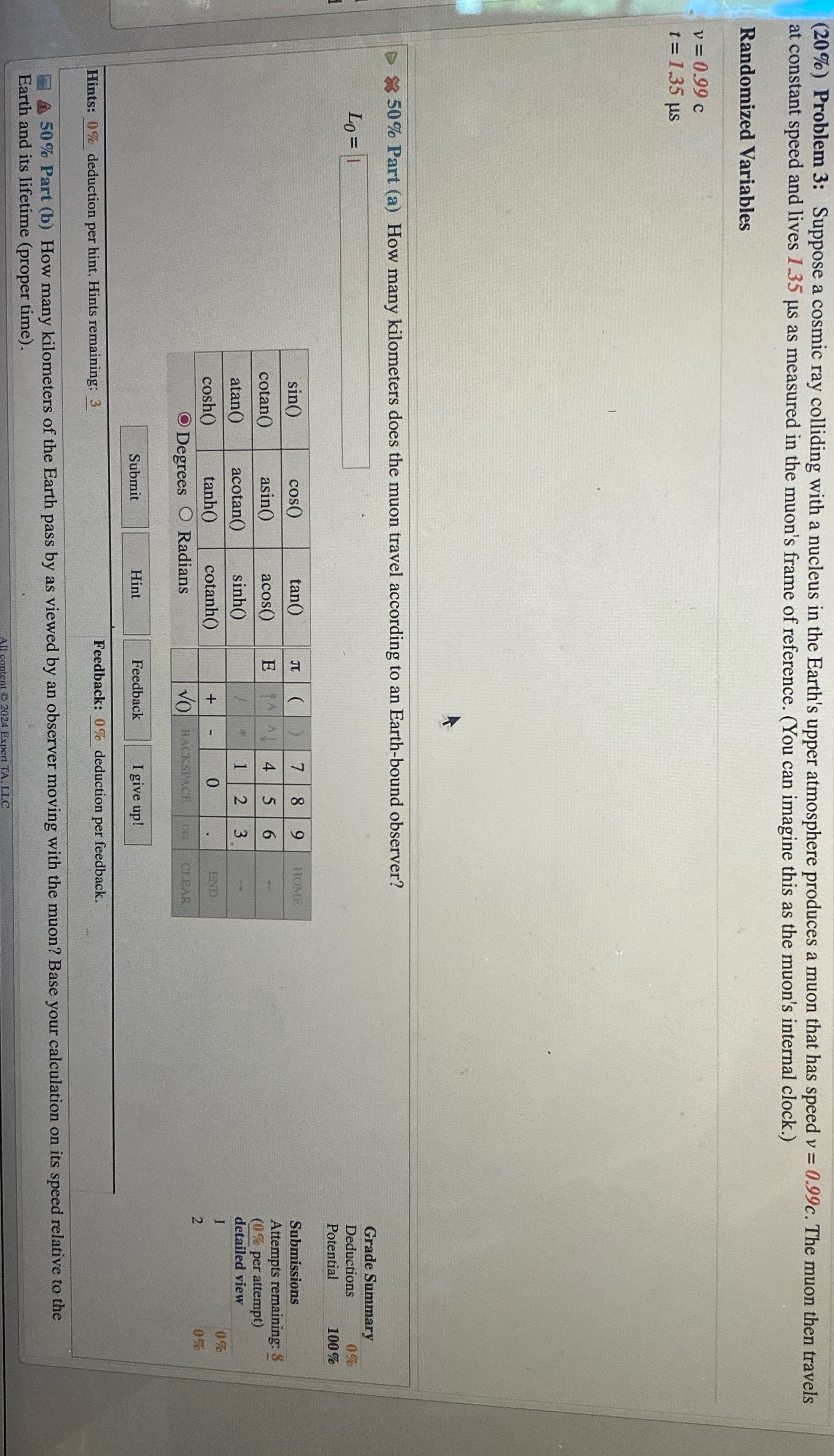 I need help with both parts please (20%) Problem 3: Suppose a