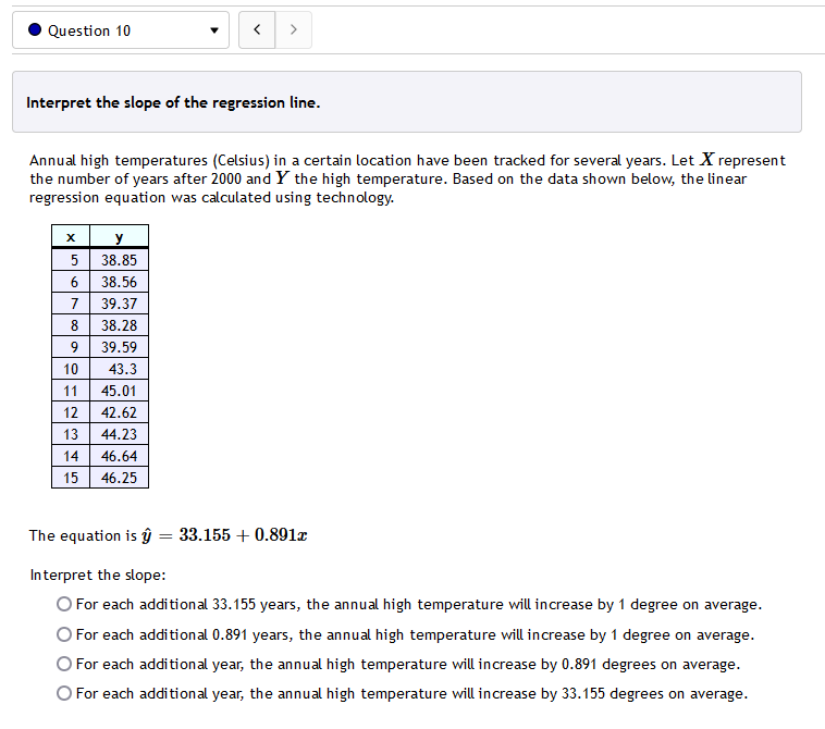 equation is given to you. Practice Using the Equation to Make Conclusions