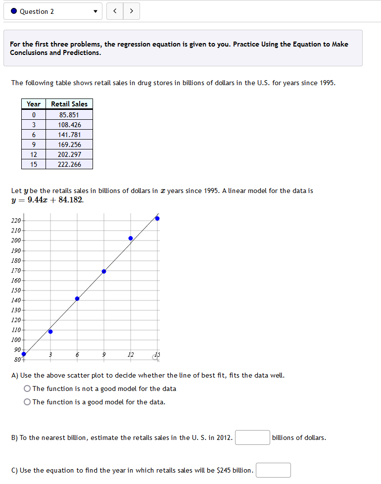 the high temperature. Based on the data shown below, the linear regression