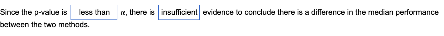 correct null and alternative hypotheses? A. H0:M12M2 B. H0:M1=M2 H1:M1M2 H12M1M2 Find