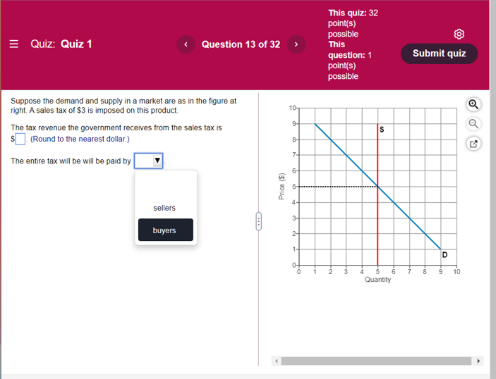 Quiz: Quiz 1 Question 13 of 32 This quiz: 32 point(s) possible