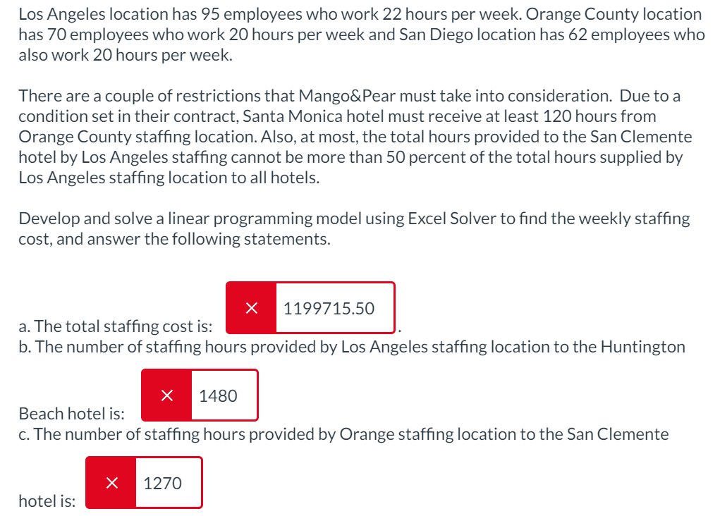 For hour(s), answer in whole number (e.g. 1234). Mango&Pear hotel chain operates