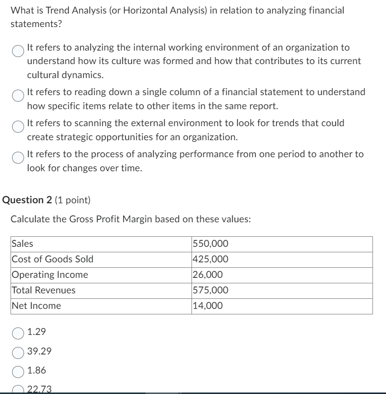 All sovle this question...... What is Trend Analysis (or Horizontal Analysis) in