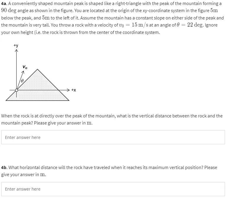 inclined plane, it's velocity has only horizontal direction given by Ur =