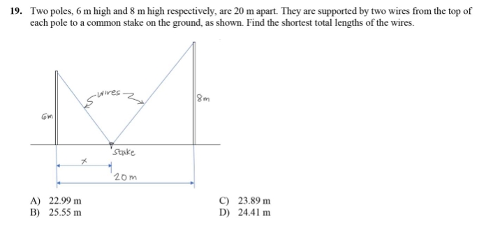 This is in Calculus and its multiple choice only. Provide necessary solutions